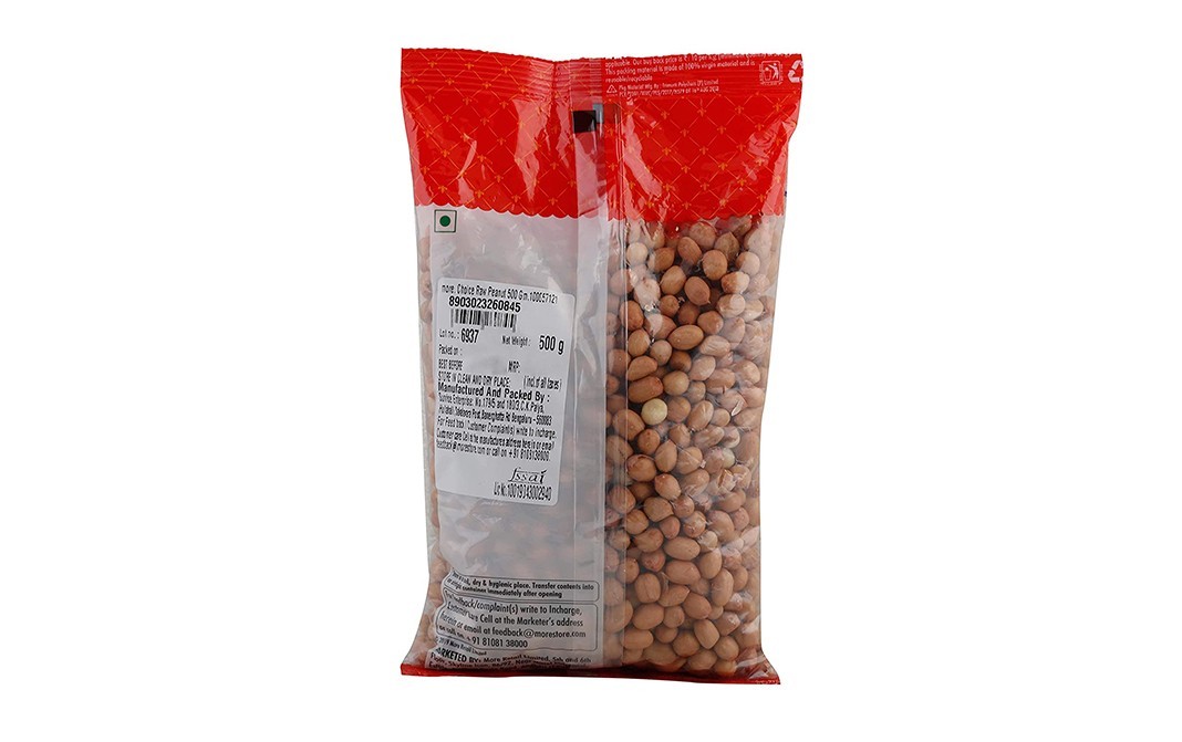 More Choice Raw Peanuts    Pack  500 grams